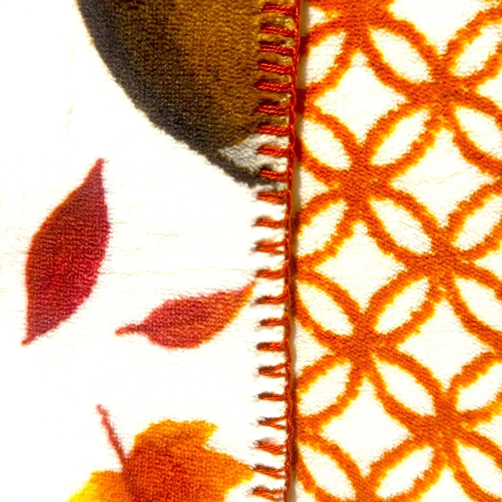 GAME DAY,GAME ON! Oversized Reversible Decorative Football/Leaves Throw